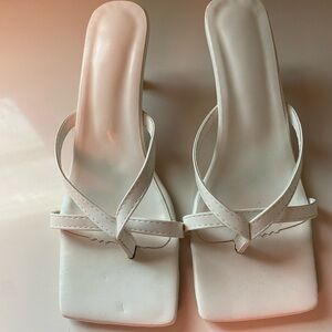 Chic White Strappy Heels